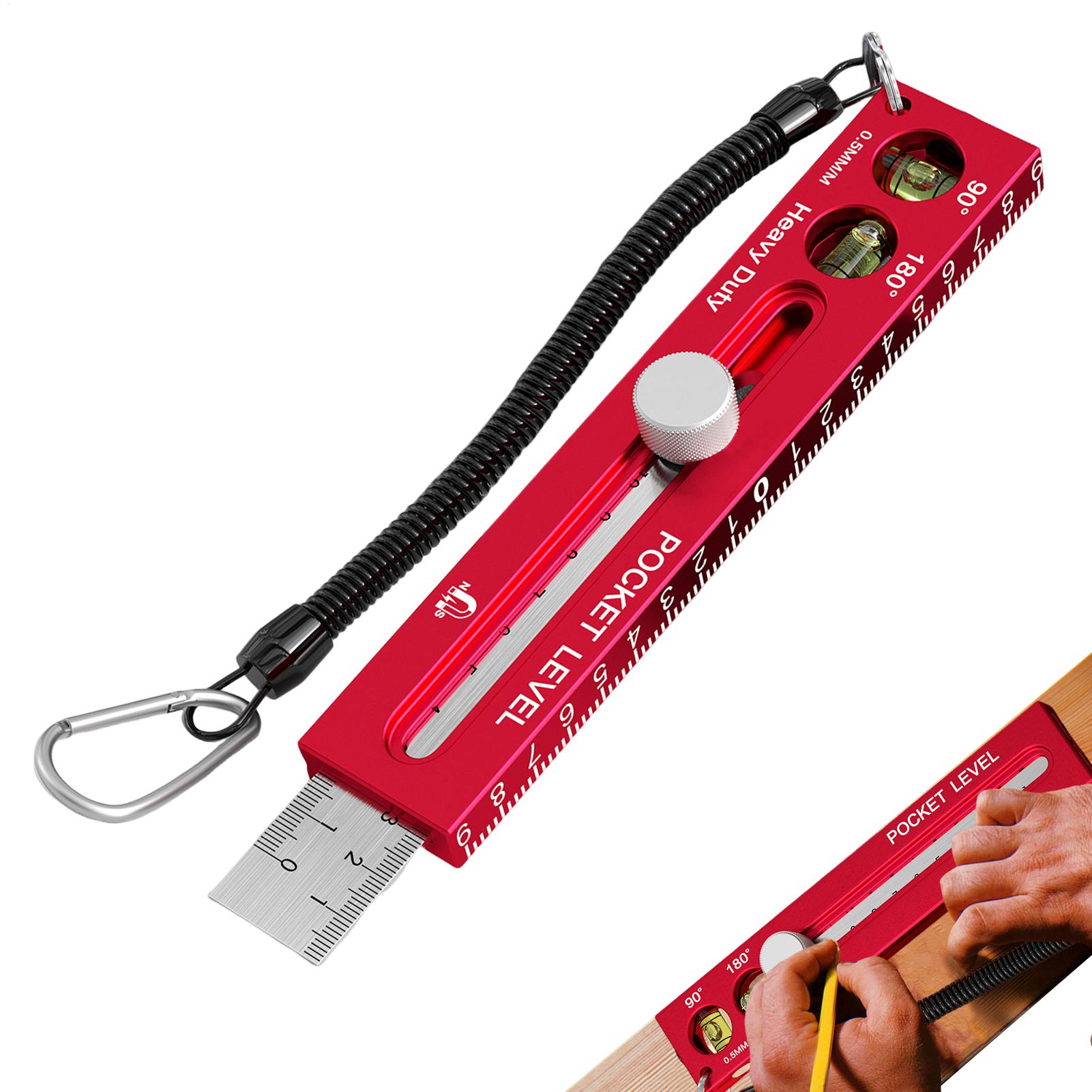 Workshop Marking Tools - Magnetic Woodworking Ruler Aluminum Alloy Level