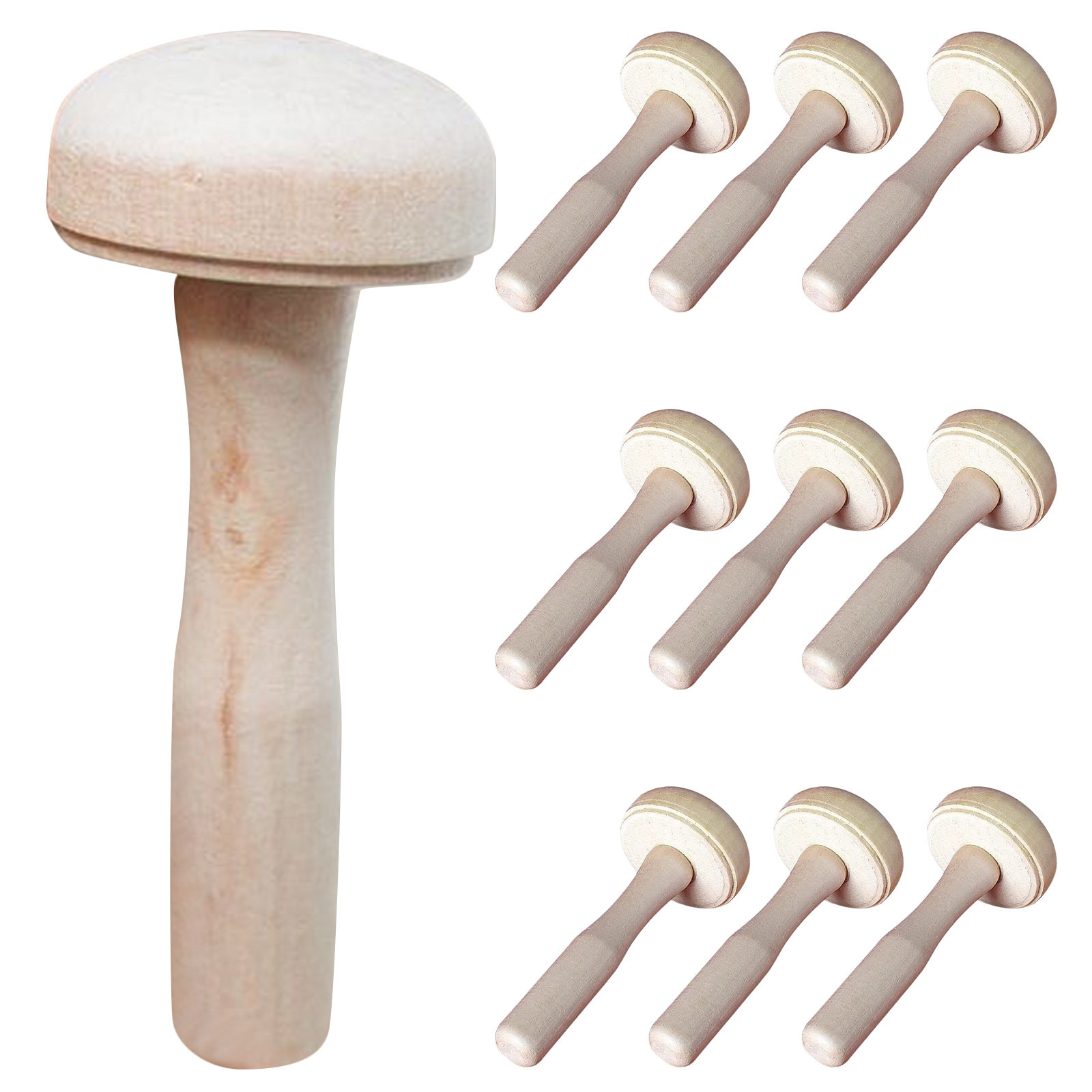 Tools Workshop Kids - 10Pcs Children Wooden Mushroom Printmaking Tools