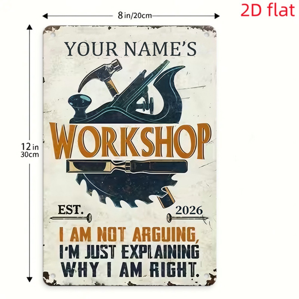 [2D Flat] 1pc Custom Name Work - Workshop Tools With Name 评论和价格