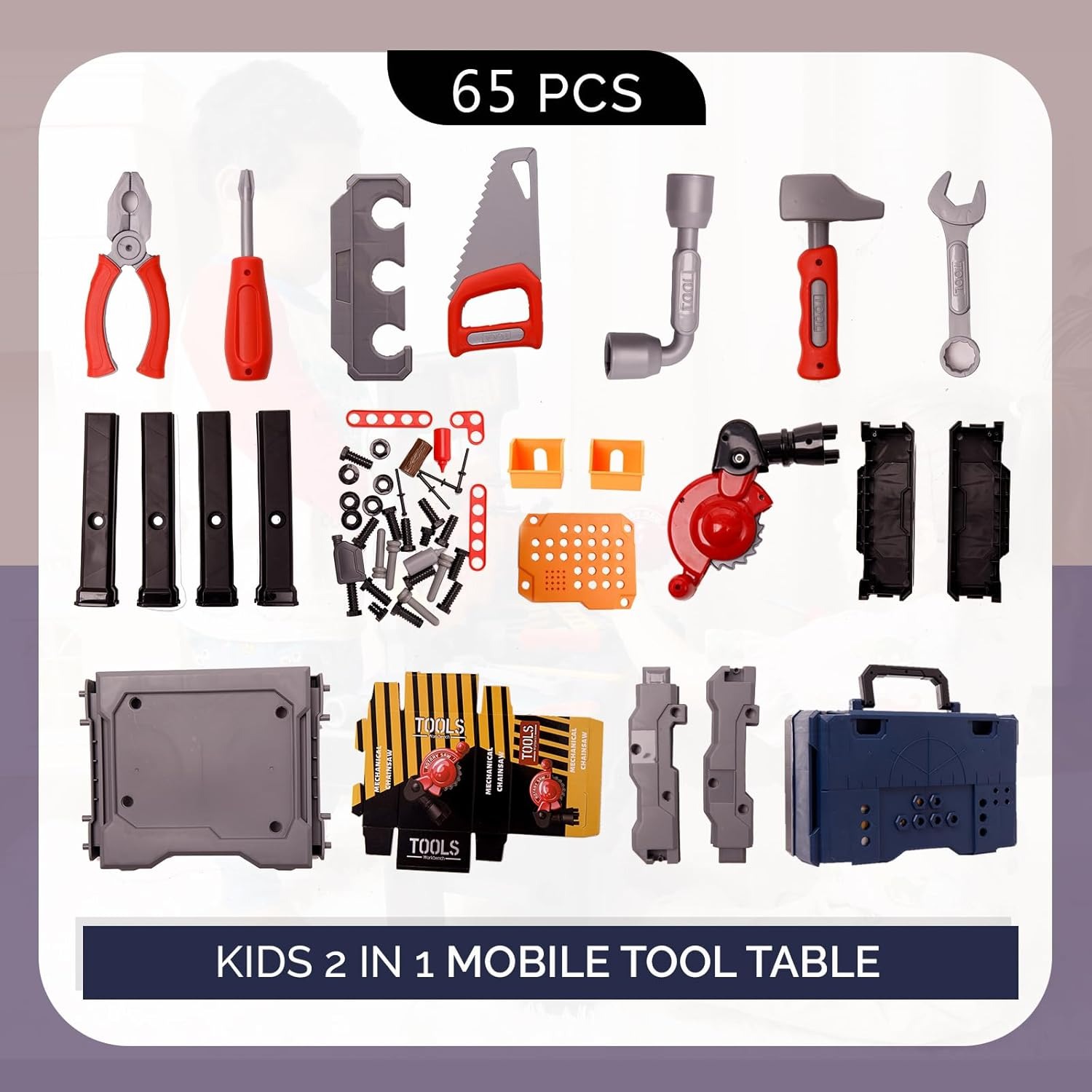 65PCS Kids Tool Bench Set Pret - Tools Workshop Kids 评论和价格