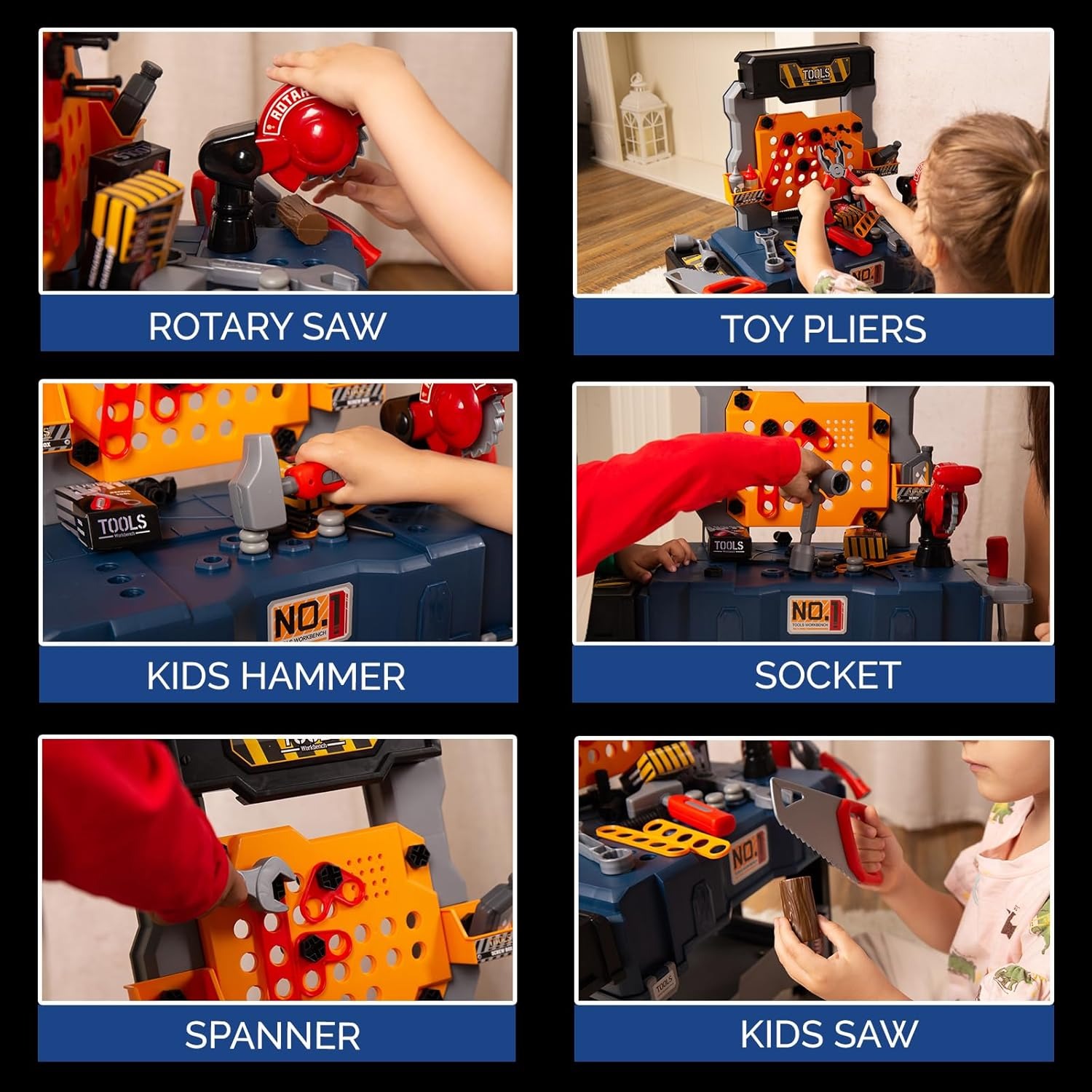 65PCS Kids Tool Bench Set Pret - Tools Workshop Kids 评论和价格