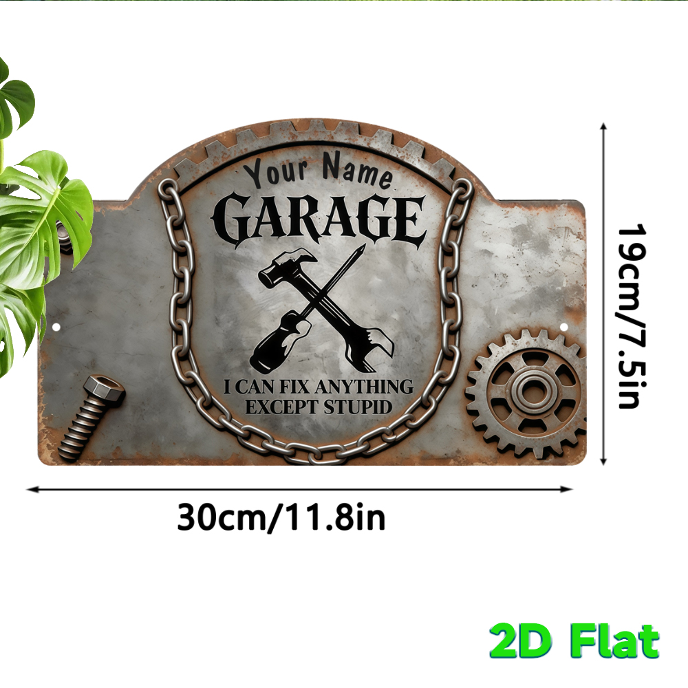 Custom Name Vintage Gear Garag - Workshop Tools With Name 评论和价格