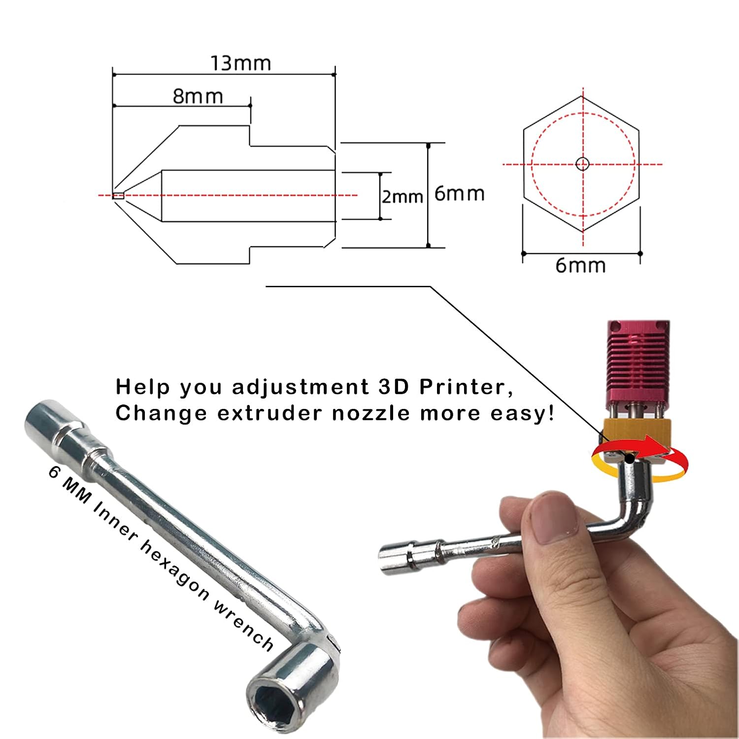 CREALITY 20 Pcs MK8 Brass Nozz - Creality Printer Ender 3 评论和价格