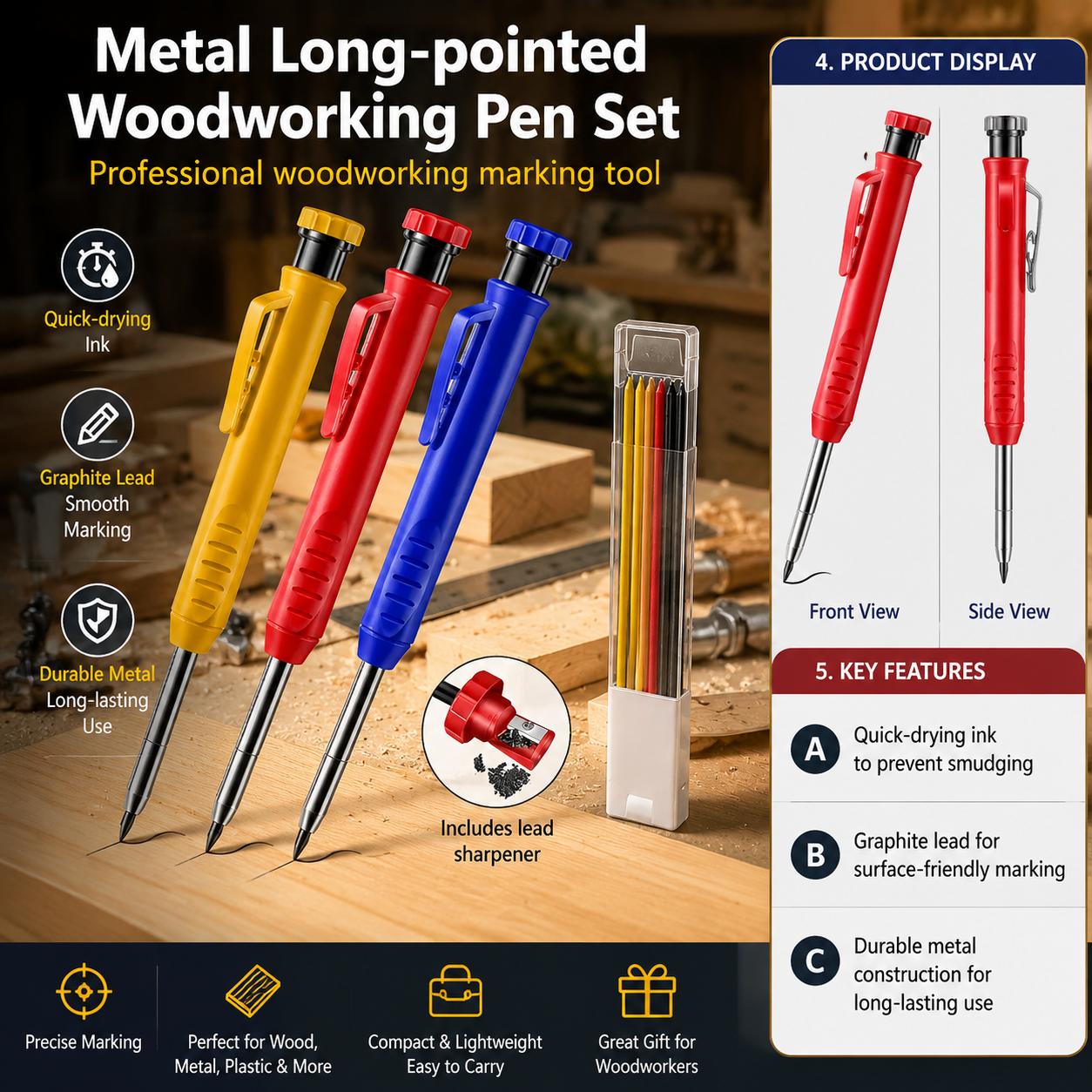 Metal Long Tip Mechanical Penc - Workshop Marking Tools 评论和价格