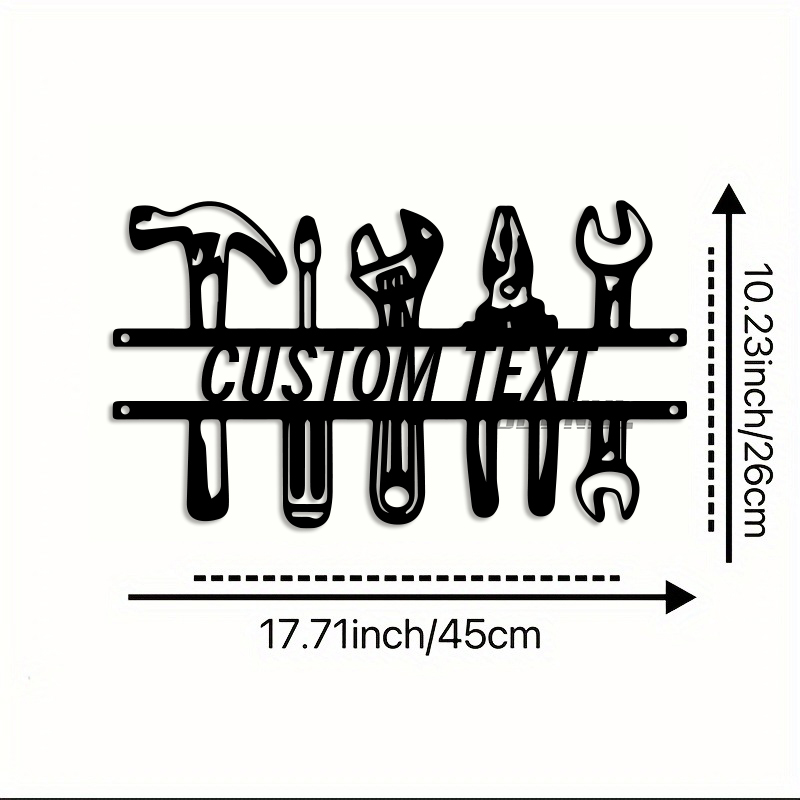 DIY Industrial Style Iron Wall - Workshop Tools With Name 评论和价格
