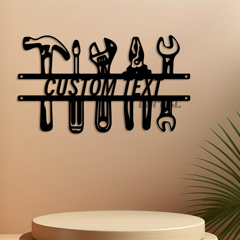DIY Industrial Style Iron Wall - Workshop Tools With Name 评论和价格