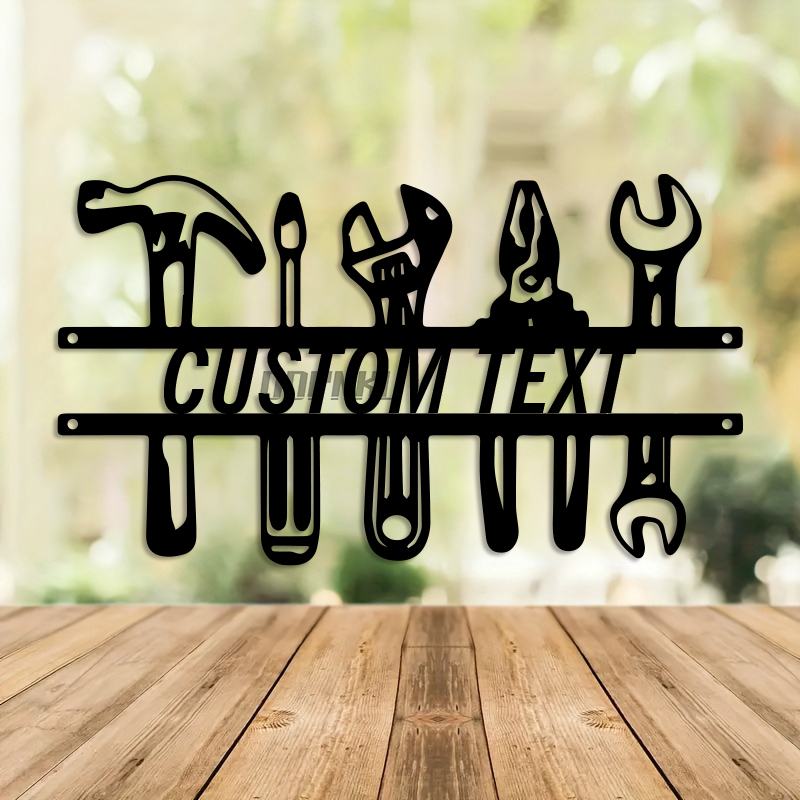 DIY Industrial Style Iron Wall - Workshop Tools With Name 评论和价格