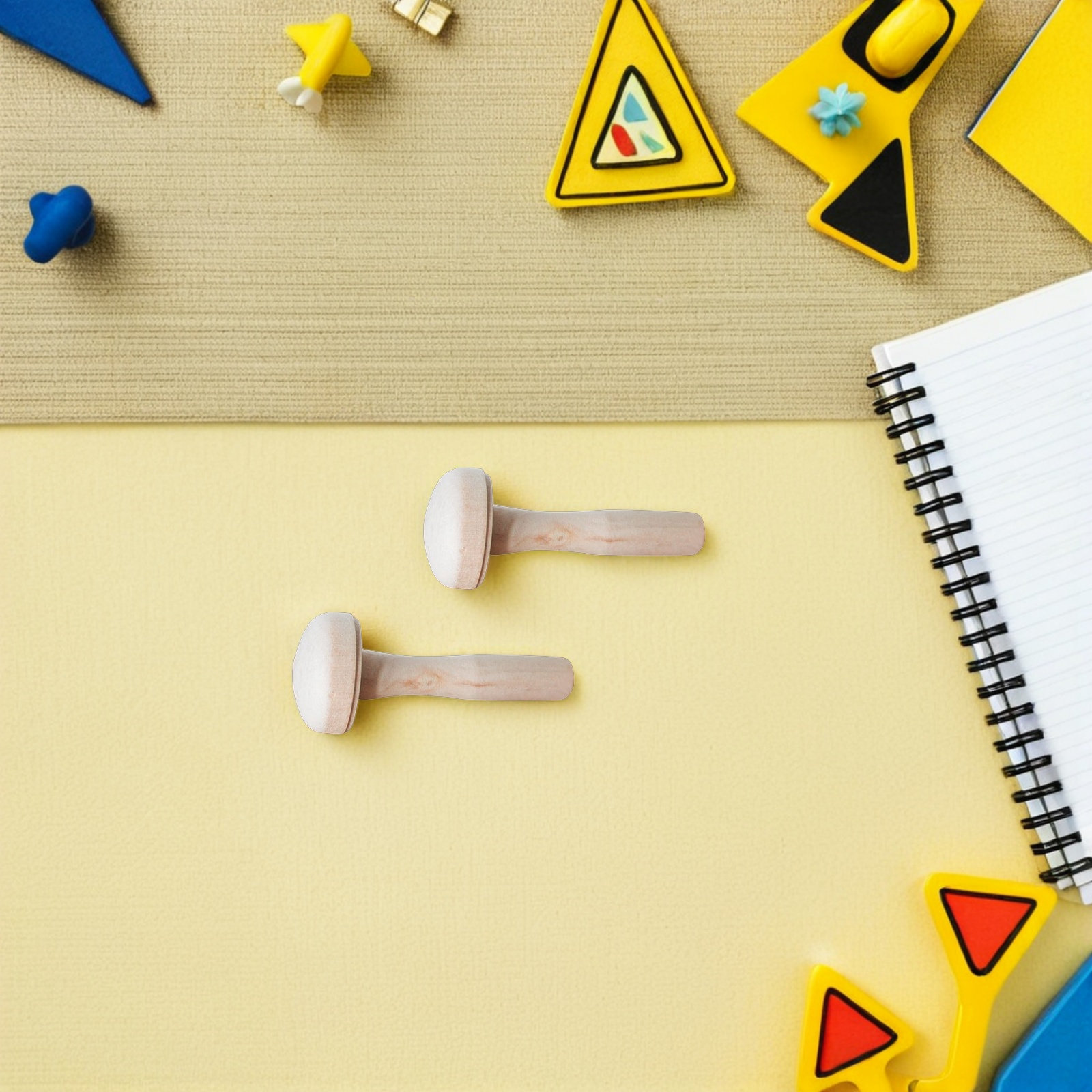 10Pcs Children Wooden Mushroom - Tools Workshop Kids 评论和价格