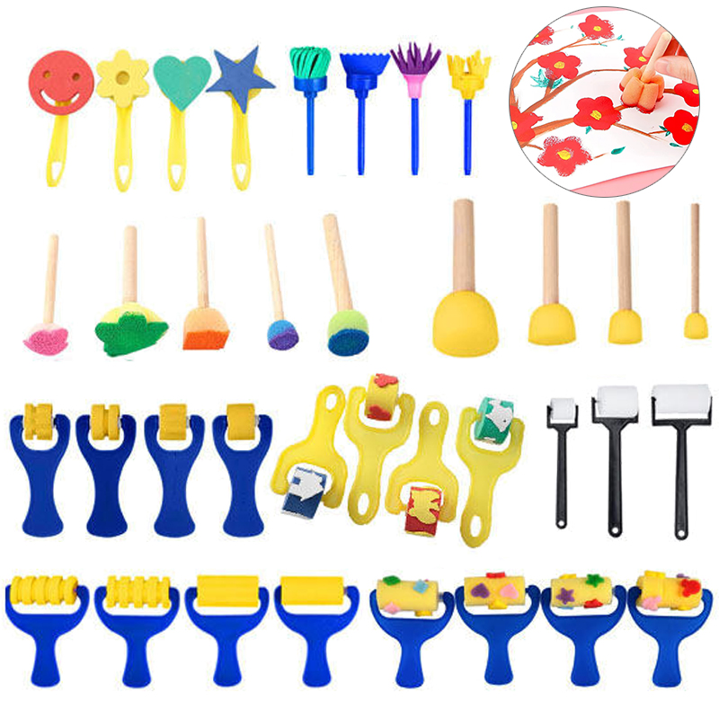 Children Drawing Sponge Brush - Tools Workshop Kids 评论和价格