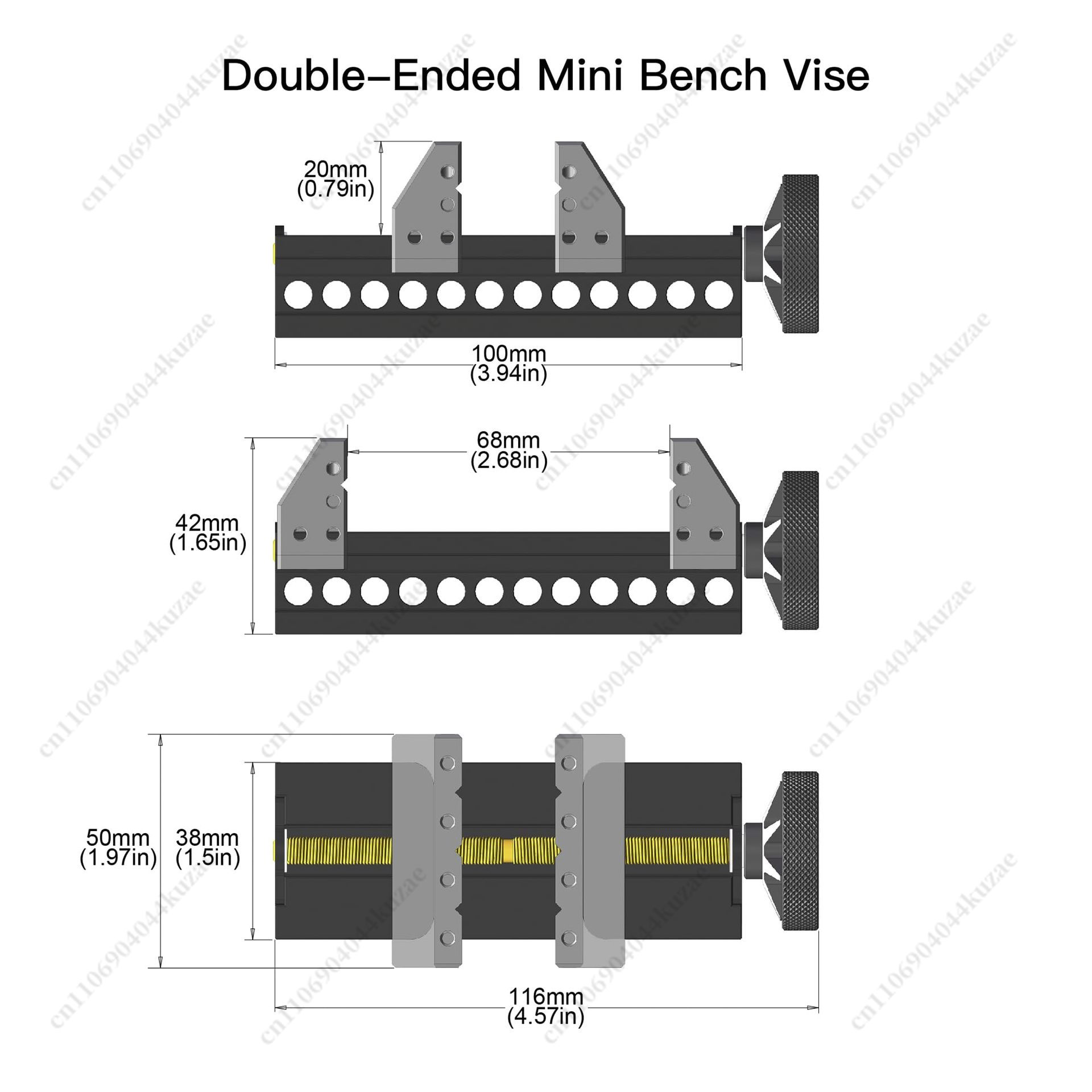 Double-Ended Mini Vise, Aerosp - Workshop Tools Vice 评论和价格