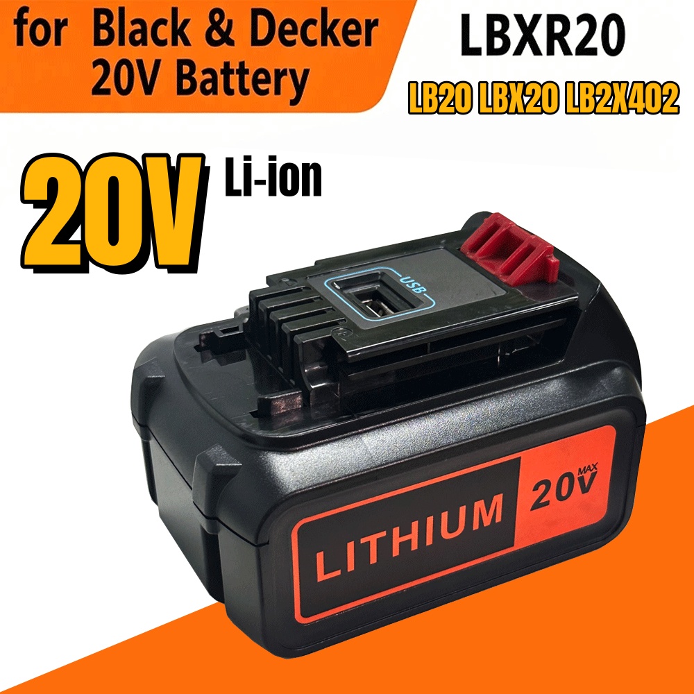 🏗️ 20V 8Ah LBX20 Replacement f - Black+Decker Tool 20V Max 评论和价格