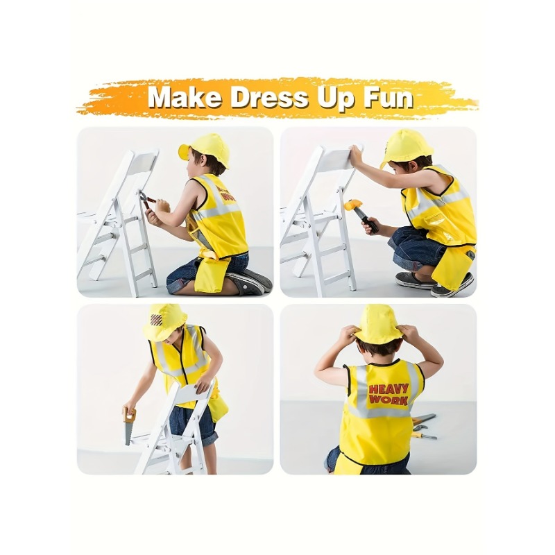 Toddler Construction Worker Ve - Tools Workshop Kids 评论和价格