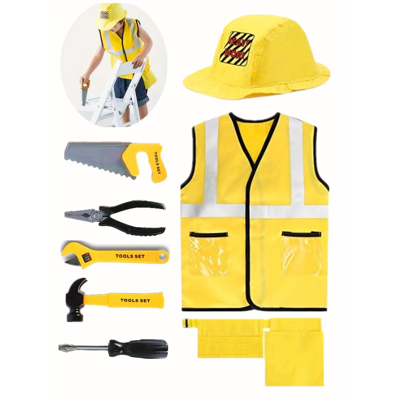 Toddler Construction Worker Ve - Tools Workshop Kids 评论和价格