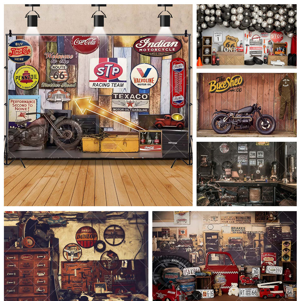 Retro Motorcycle Car Repairs G - Tools Workshop Kids 评论和价格