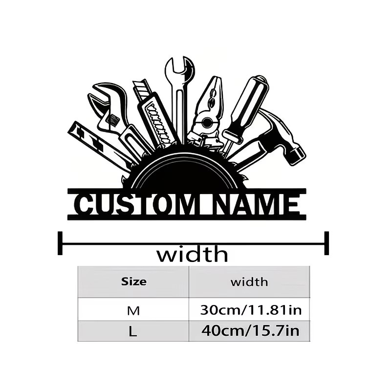 Custom Metal Tool Wall Art - P - Workshop Tools With Name 评论和价格