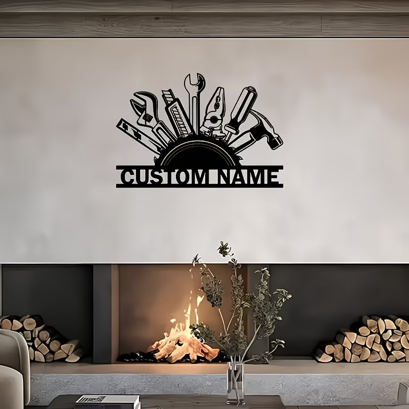 Custom Metal Tool Wall Art - P - Workshop Tools With Name 评论和价格